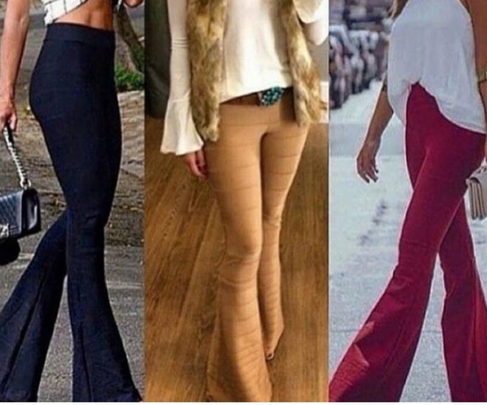 calça flare bandagem atacado