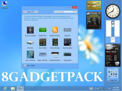 Cara Mudah Mengembalikan Fitur Gadgets di Windows 8 dengan 8GadgetPack