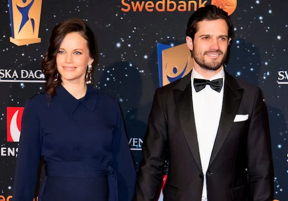 Prince Carl Philip and Princess Sofia of Sweden attended Swedish Sports Gala (Svenska idrottsgalan) organized by Swedish Sports Academy in Stockholm Ericsson Globe Arena