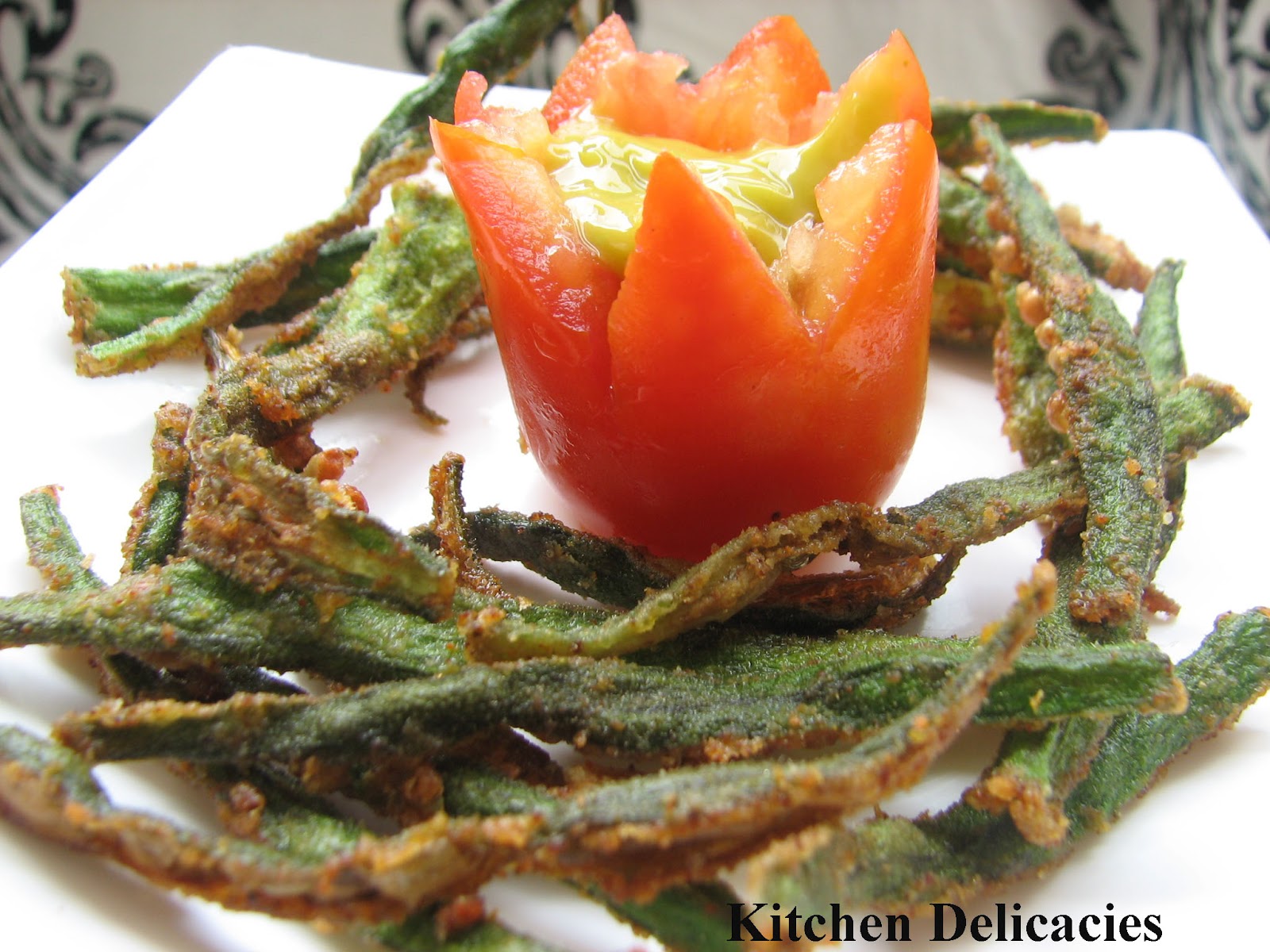 Crispy Ladyfingers (Kurkuri Bhindi) Kitchen Delicacies