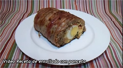 Vídeo receta de enrollado de carne con panceta