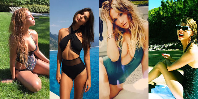 Celebs in trendy One-Piece Swimsuits