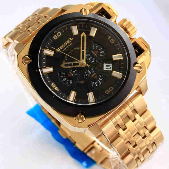 Jam tangan DIESEL Chronograph MEGATRON Stainless Steel (KW SUPER AAA