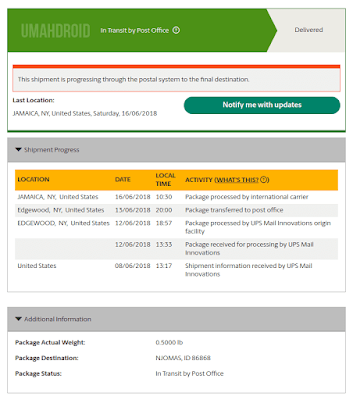 Tracking UPS Package