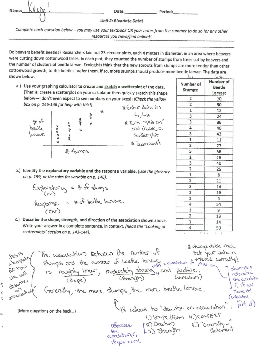 Linear equations homework 3 answer key image