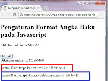 Mengatur Tampilan Angka pada Javascript