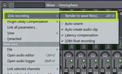 Cara convert pattern channel ke wave file di mixer