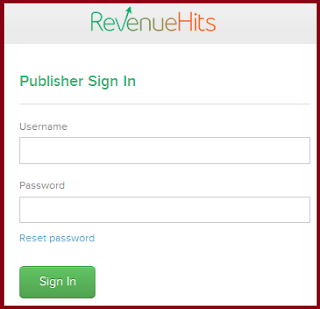 Sign in RevenueHits Acccount