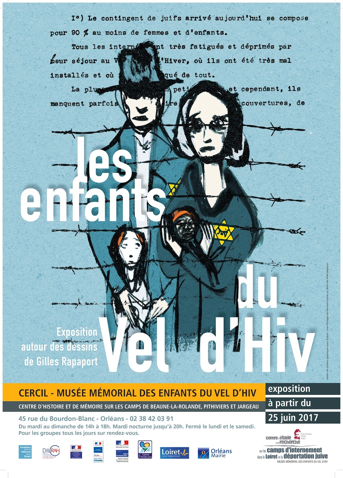 Cabu Dessins De La Rafle Du Vel D'hiv La programmation culturelle du Cercil-Musée Mémorial des enfants du Vel