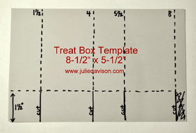 Half Sheet Treat Box Template by Julie Davison www.juliedavison.com