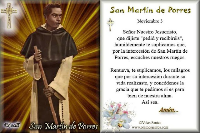 Blog Católico Gotitas Espirituales ®: ORACIONES A SAN MARTÍN DE PORRES
