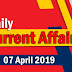Kerala PSC Daily Malayalam Current Affairs 07 Apr 2019