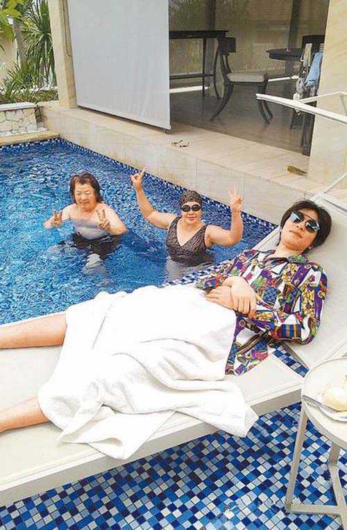 Jam Hsiao brings parents on Bali vacation Taiwan Pop