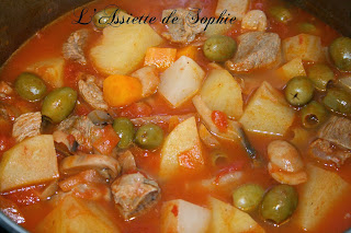L' assiette de Sophie: Sauté de veau pommes de terre, carottes, navets