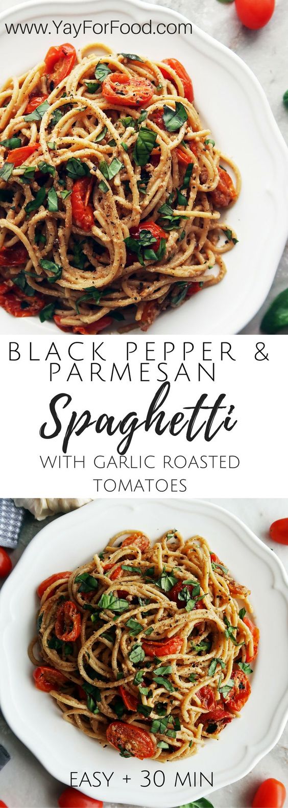 Black Pepper & Parmesan Spaghetti with Garlic Roasted Tomatoes #blackpepper #parmesan #spaghetti #spaghettirecipes #garlic #tomatoe #dinner #dinnerideas #dinnerrecipes #easydinnerrecipes Black Pepper & Parmesan Spaghetti with Garlic Roasted Tomatoes #blackpepper #parmesan #spaghetti #spaghettirecipes #garlic #tomatoe #dinner #dinnerideas #dinnerrecipes #easydinnerrecipes