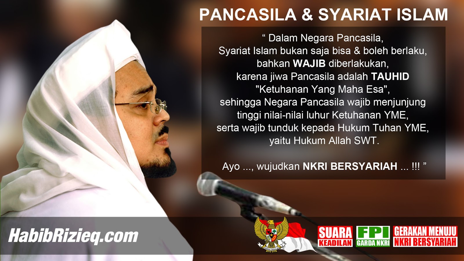 Habib Rizieq: Tahun 2020 Syariat Islam Bisa Jalan di Indonesia