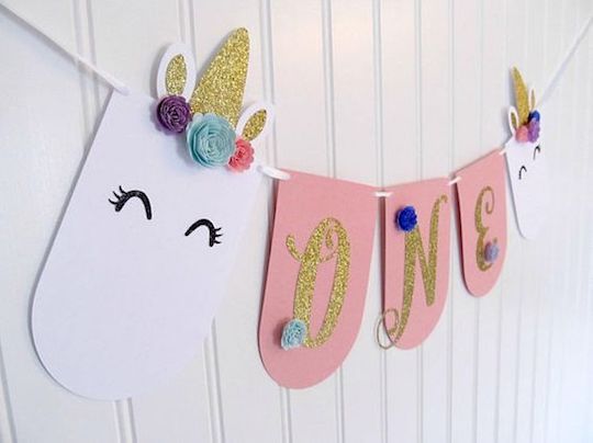 Imagem via: Pinterest Ideias para uma decoração de festa no tema unicórnio
