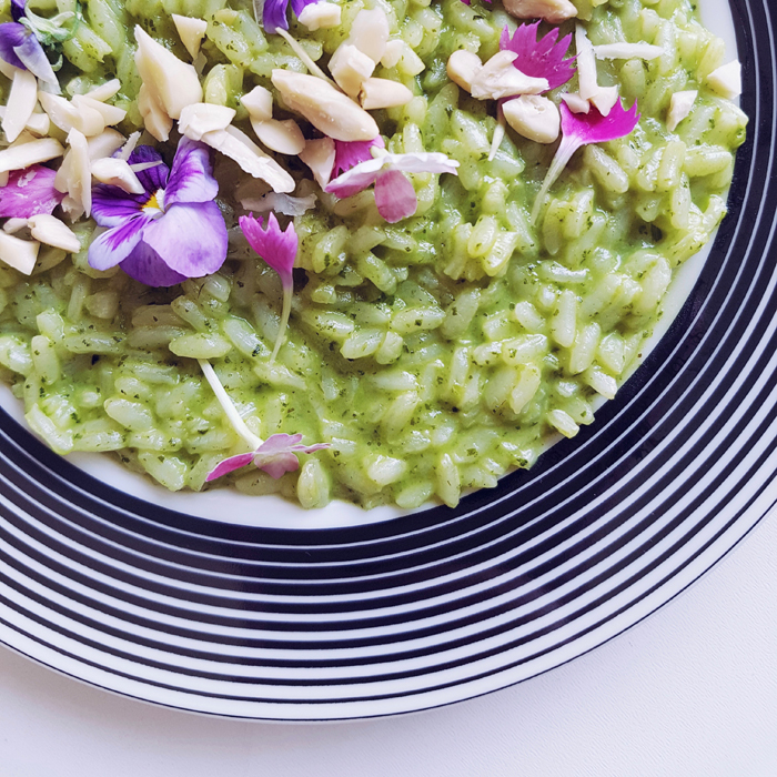 Risotto allo stracchino e basilico {greenry food}