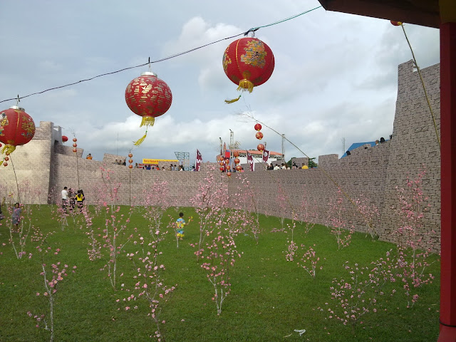 bunga mei hua di tembok besar cina singkawang