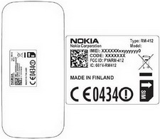 Nokia RM-412 aka Victoria on FCC
