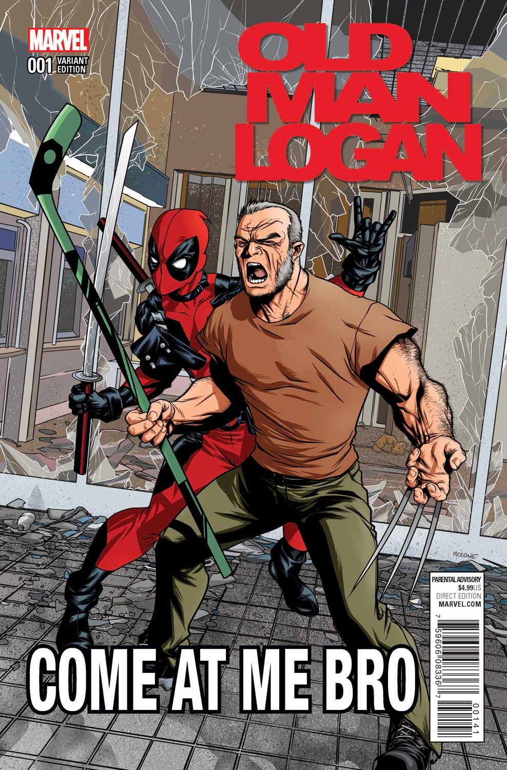 Old Man Logan 1 Deadpool Variant By Mike Mckone Deadpool