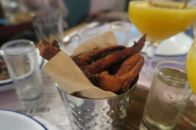 Turtle Bay sweet potato fries, side chick martini