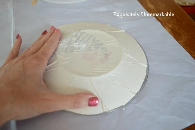 Adding Painted Paper To Plate