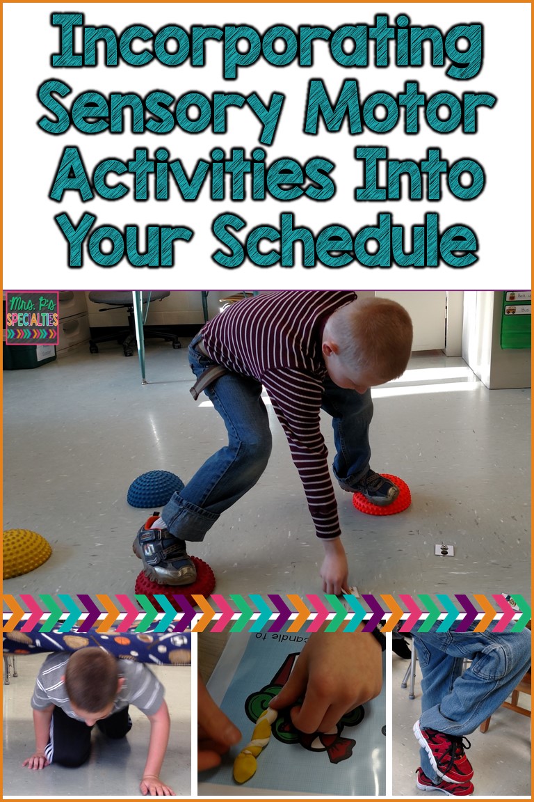 Sensory Motor Tasks That Fit In Your Classroom Mrs. P's Specialties!