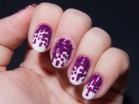 Orchid petal inspired nail art by @chalkboardnails 