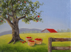 apple tree paintings painting apples canvas oil janet paden