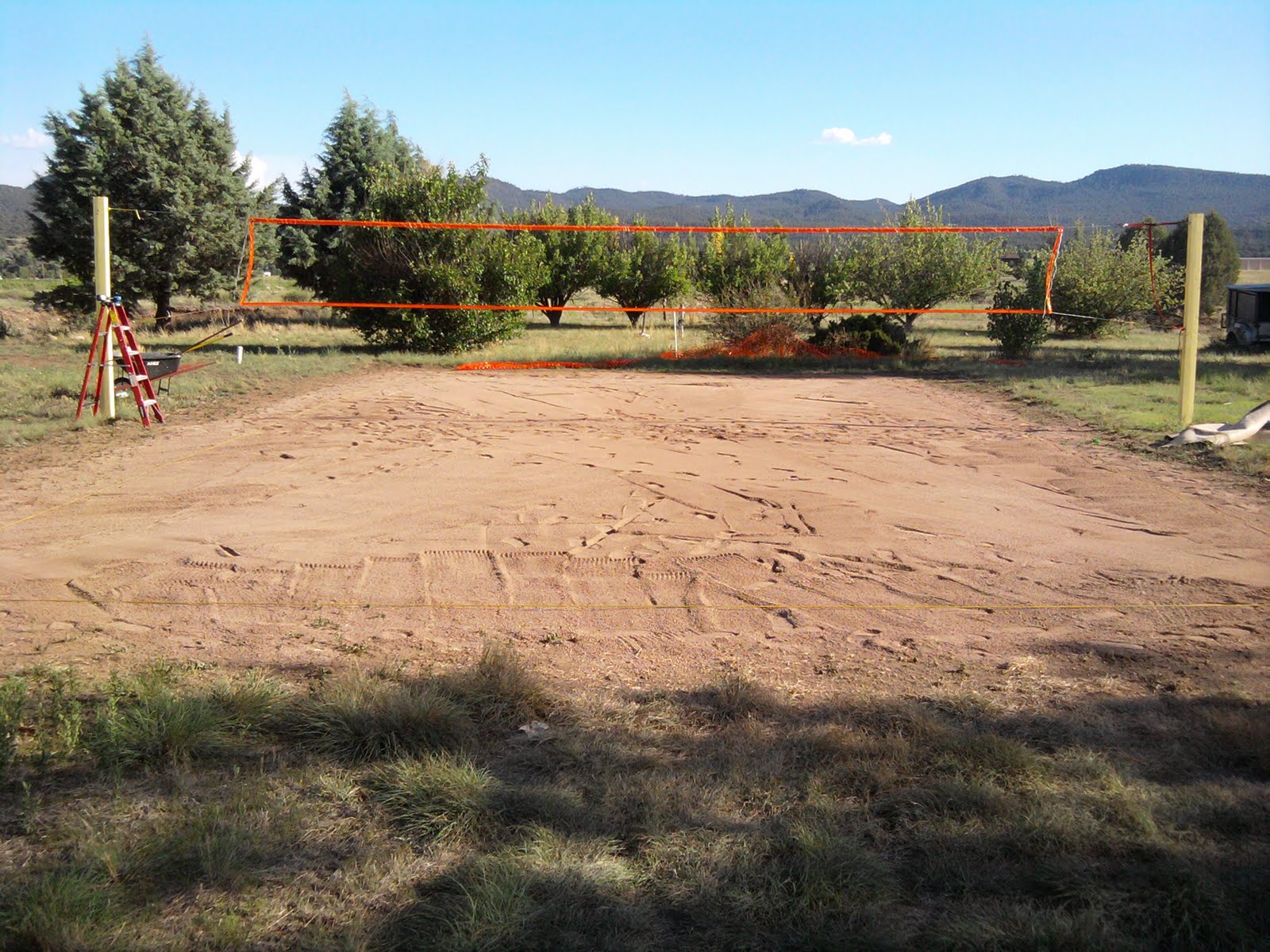 Volleyball Building a lowcost sand court Sand installation