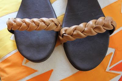 ariana bohling braided slide sandals