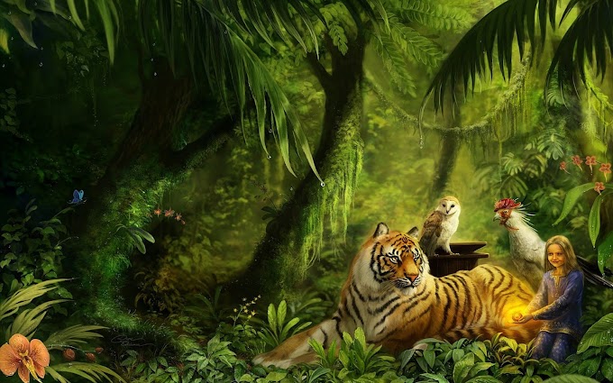 Animales en el bosque - Pintura