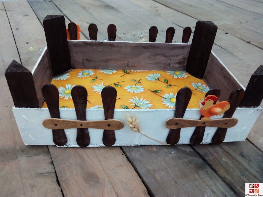 caja de fruta reciclada