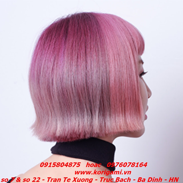KIỂU TÓC NỮ BOB NGẮN NHUỘM MÀU HỒNG KHÓI PHẤN ĐẸP 2018 DẠY HỌC NGHỀ TÓC NỮ BOB NGẮN NHUỘM MÀU HỒNG PINK 3D ĐẸP
