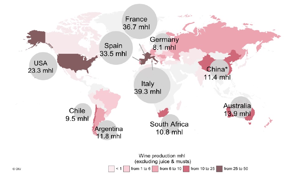 Viticulture in Ireland World wine production plummets