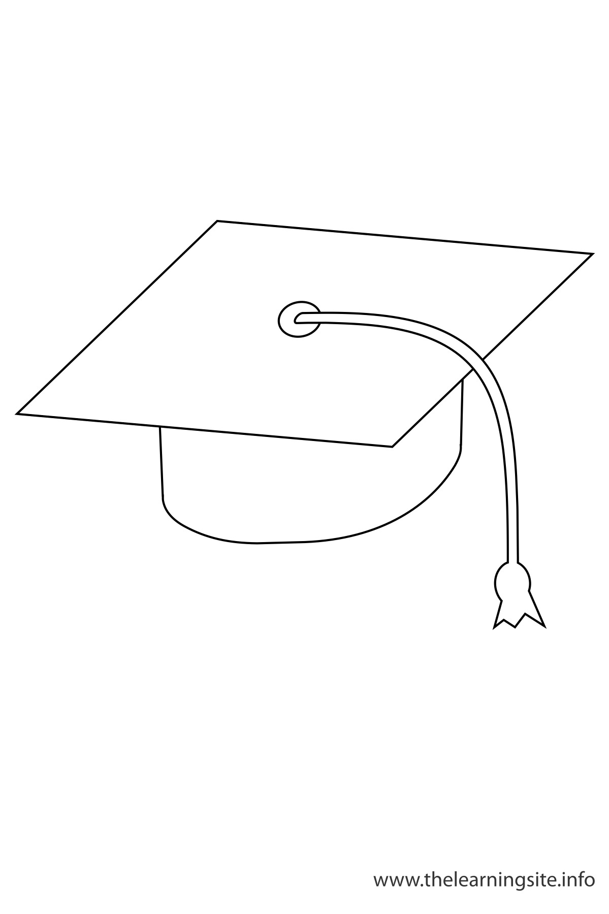 free graduation cap clipart black and white - photo #50