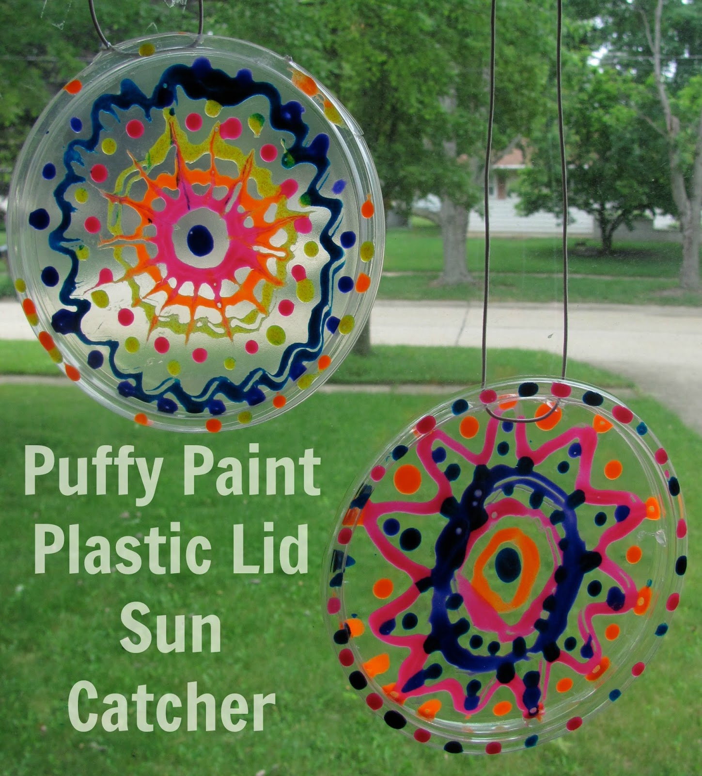 The Chocolate Muffin Tree Puffy Paint Plastic Lid Sun Catcher