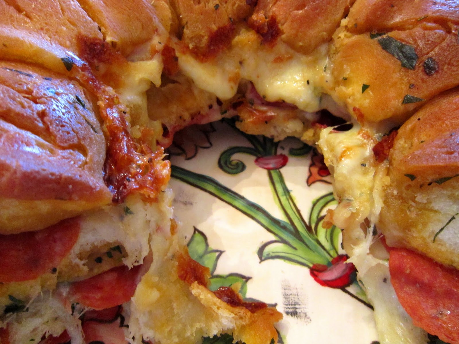 The Italian Next Door PepperoniMozzarella Pull Apart Bread