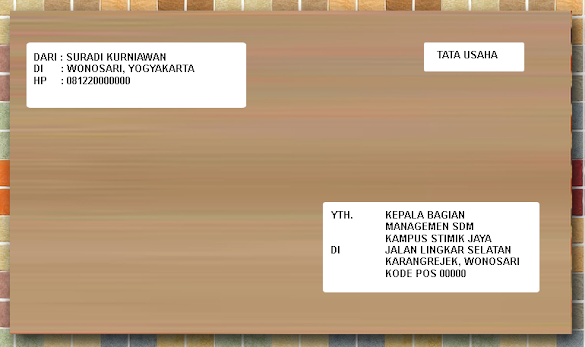 12+ Tampak depan amplop lamaran kerja info