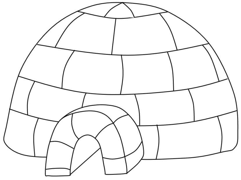 igloo coloring pages preschool - photo #9