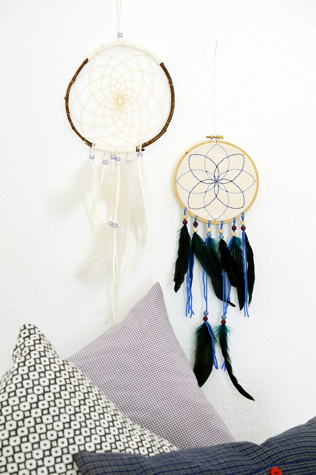 Embroidery Hoop Dreamcatcher | Unique Bohemian Gypsy Dreamcatchers Perfect For Homemade Gifts