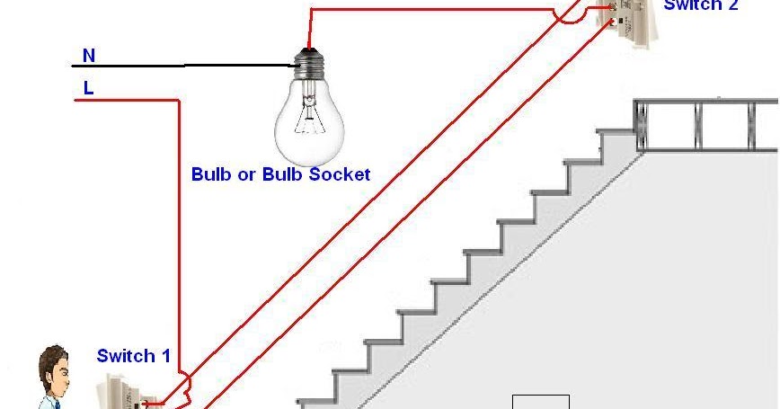 How to Control a Lamp / Light Bulb from Two places Using Two Way