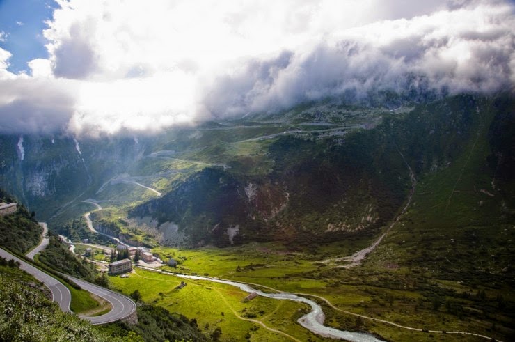 Furka Pass – the Most Scenic Ride in the Swiss Alps, Switzerland Furka Pass – the Most Scenic Ride in the Swiss Alps, Switzerland