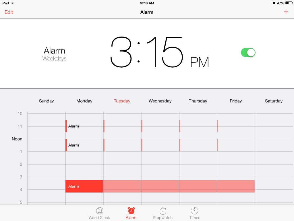iPads in CPS Set iPad alarms to guide your day
