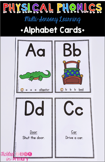 Alphabet Movement cards - These Physical Phonics alphabet movement cards will help your students learn their alphabet and letter sounds through a multi-sensory approach including movement.