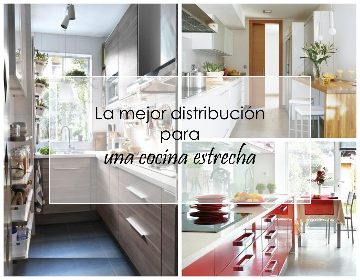 Decoración Fácil: La mejor distribución para una cocina estrecha.