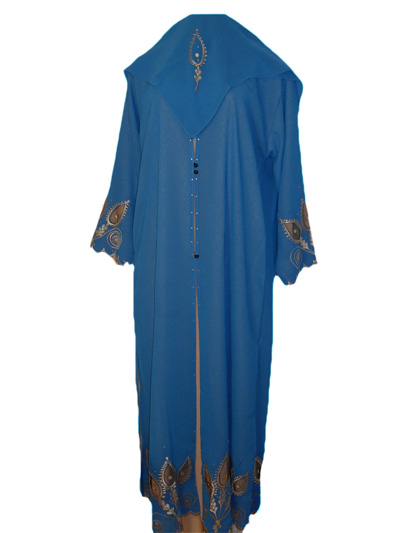 Women+Abayas+00698 Bule color abaya