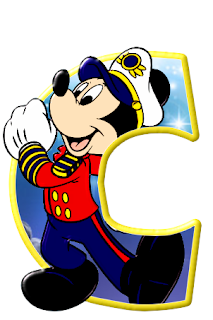 Alfabeto de personajes Disney con letras grandes C Mickey. 