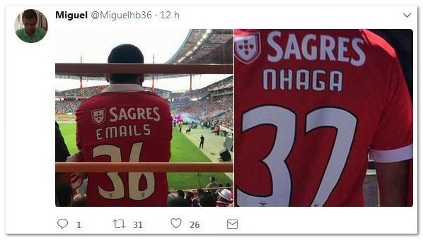 Benfica envia emails ao Nhaga Benfica envia emails ao Nhaga